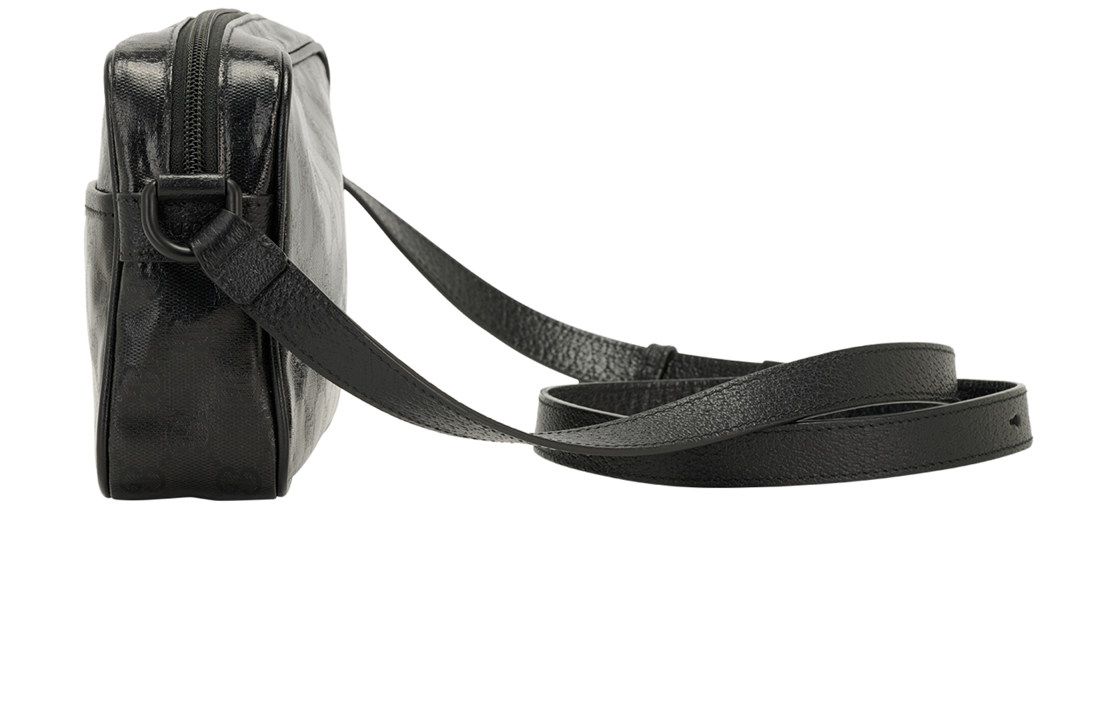 GG Crystal Crossbody, &pound;550, Handbags, Black, Coated Canvas/Crystal, Bottom view